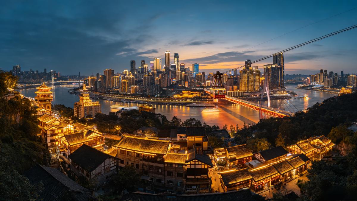 重庆洪崖洞夜景、重庆山城风光 重庆洪崖洞夜景、重庆山城风光